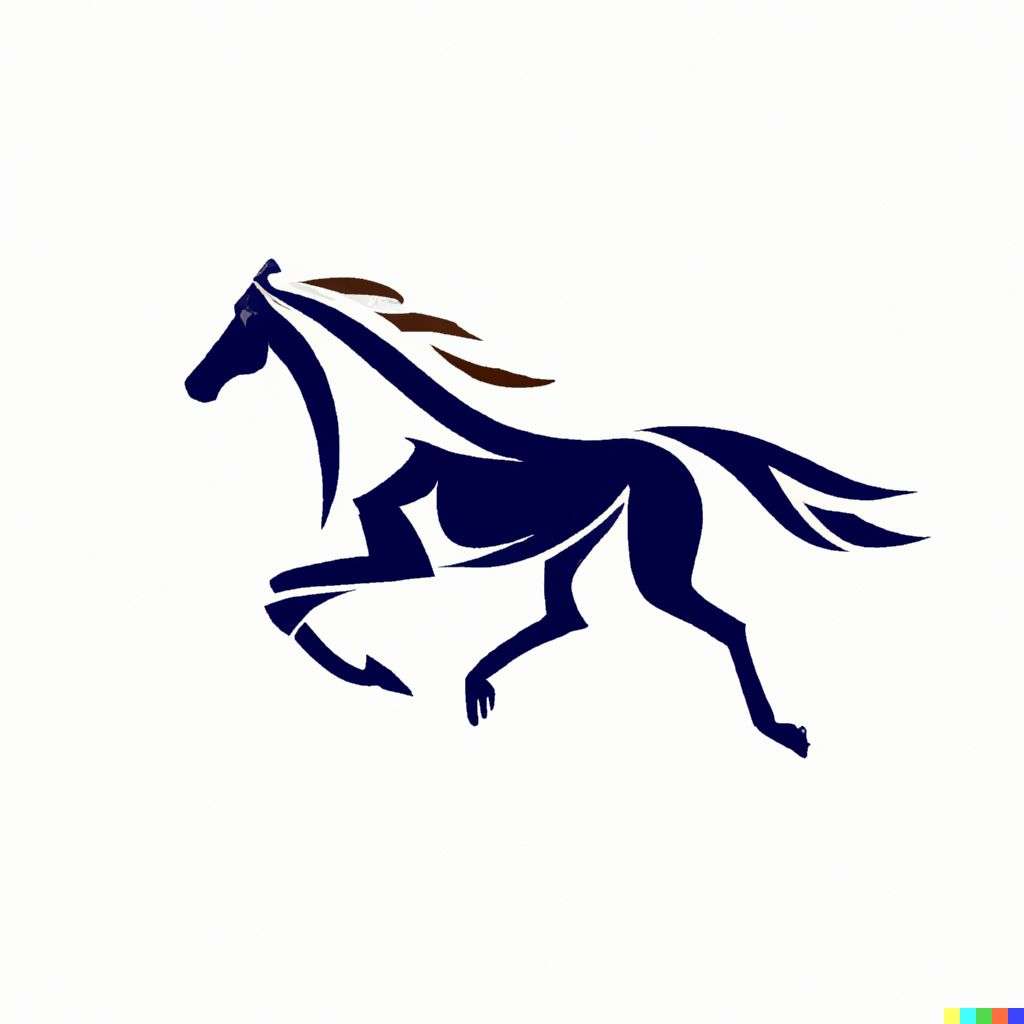 a horse, brand mark
